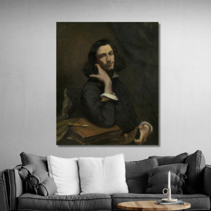 L'Uomo Con La Cintura Di Pelle Gustave Courbet cg2 quadro stampato su tela