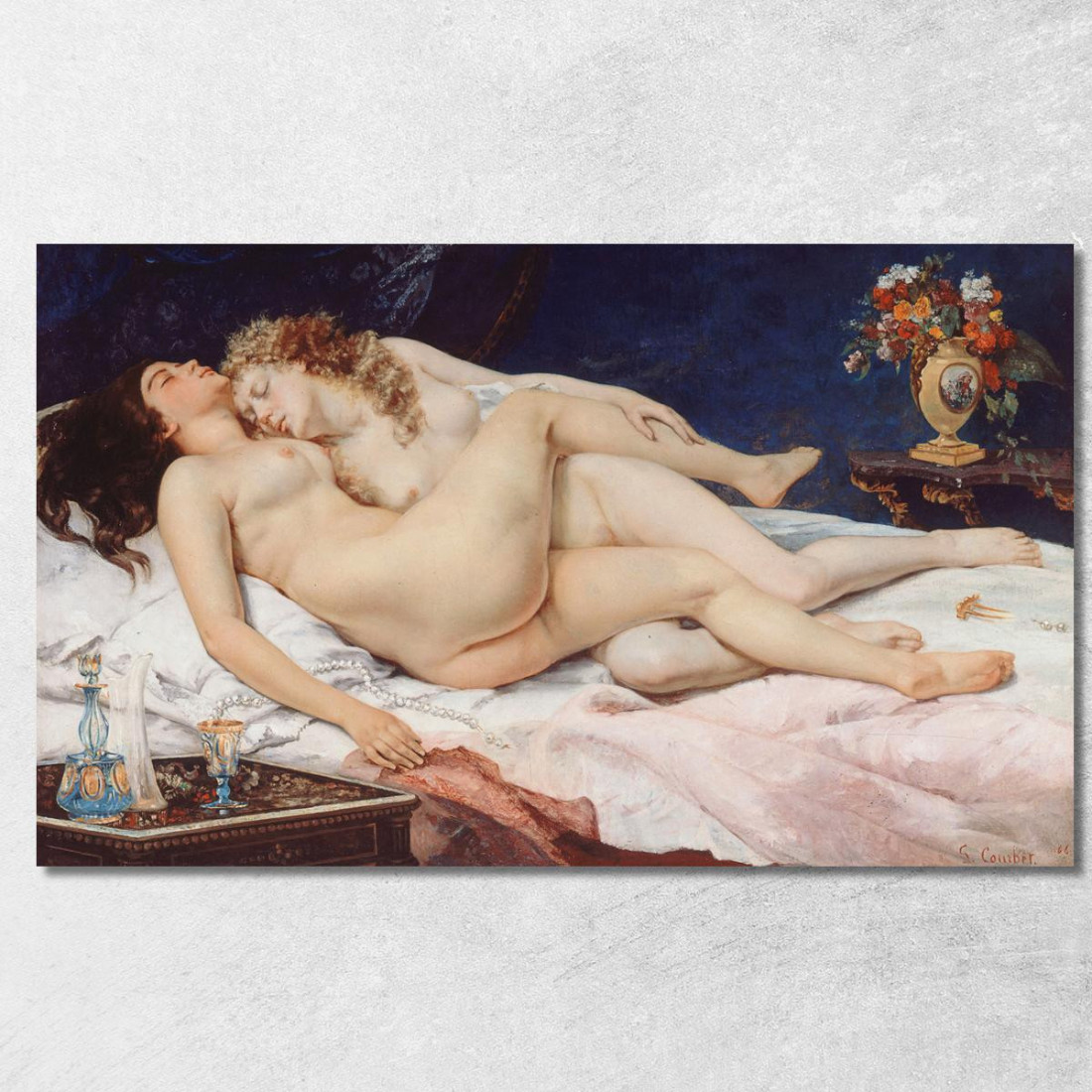 Il Sonno Gustave Courbet cg8 quadro stampato su tela