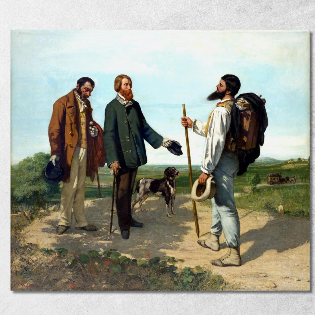 Buongiorno Signor Gustave Courbet cg10 quadro stampato su tela Buongiorno Signor Gustave Courbet cg10 quadro stampato su tela