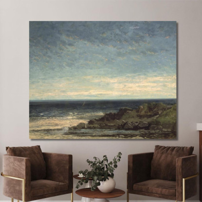Il Mare Gustave Courbet cg17 quadro stampato su tela