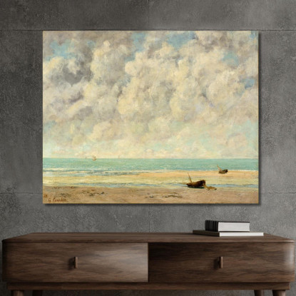 Il Mare Calmo Gustave Courbet cg18 quadro stampato su tela