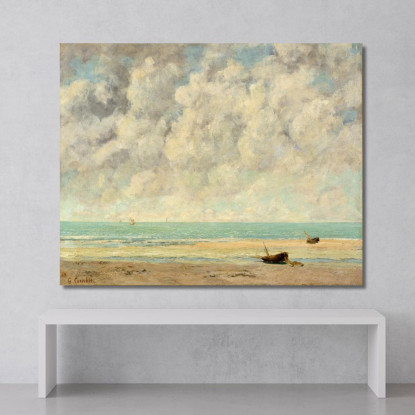 Il Mare Calmo Gustave Courbet cg18 quadro stampato su tela