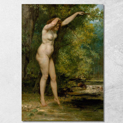 La Giovane Bagnante Gustave Courbet cg24 quadro stampato su tela