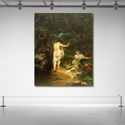 Le Bagnanti Gustave Courbet cg25 quadro stampato su tela