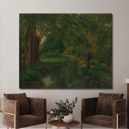 Un Ruscello In Una Radura Gustave Courbet cg27 quadro stampato su tela
