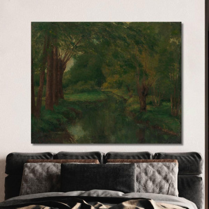 Un Ruscello In Una Radura Gustave Courbet cg27 quadro stampato su tela