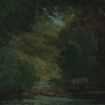Un Ruscello Nella Foresta Gustave Courbet cg28 quadro stampato su tela
