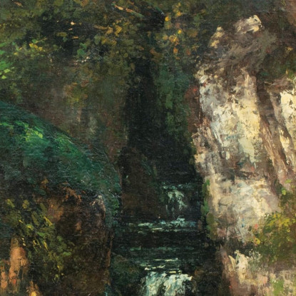 Una Cascata Vicino A Ornans Gustave Courbet cg30 quadro stampato su tela