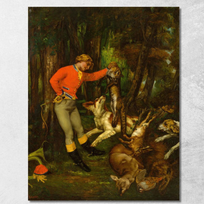 Dopo La Caccia Gustave Courbet cg32 quadro stampato su tela