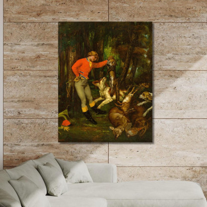 Dopo La Caccia Gustave Courbet cg32 quadro stampato su tela