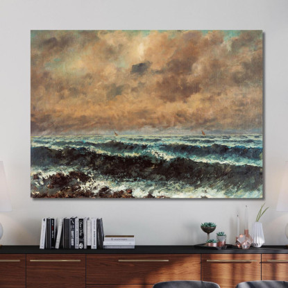 Mare D'Autunno Gustave Courbet cg37 quadro stampato su tela