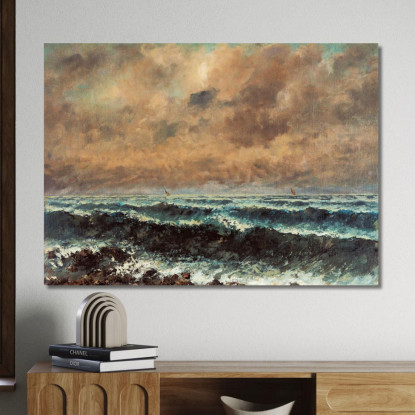 Mare D'Autunno Gustave Courbet cg37 quadro stampato su tela