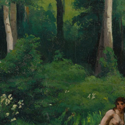 Bagnanti Nella Foresta Gustave Courbet cg38 quadro stampato su tela