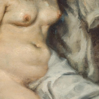 Bagnante Che Dorme Vicino A Un Ruscello Gustave Courbet cg39 quadro stampato su tela