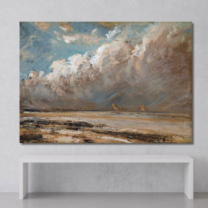 Spiaggia In Normandia 2 Gustave Courbet cg40 quadro stampato su tela