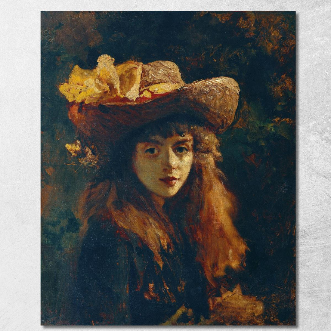 Ritratto Di Una Ragazza Gustave Courbet cg43 quadro stampato su tela Ritratto Di Una Ragazza Gustave Courbet cg43 quadro stampato su tela