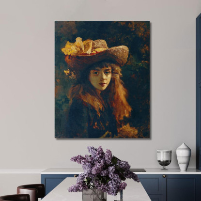 Ritratto Di Una Ragazza Gustave Courbet cg43 quadro stampato su tela