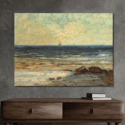 Palavas Mare Gustave Courbet cg46 quadro stampato su tela