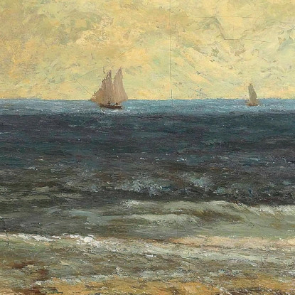 Palavas Mare Gustave Courbet cg46 quadro stampato su tela