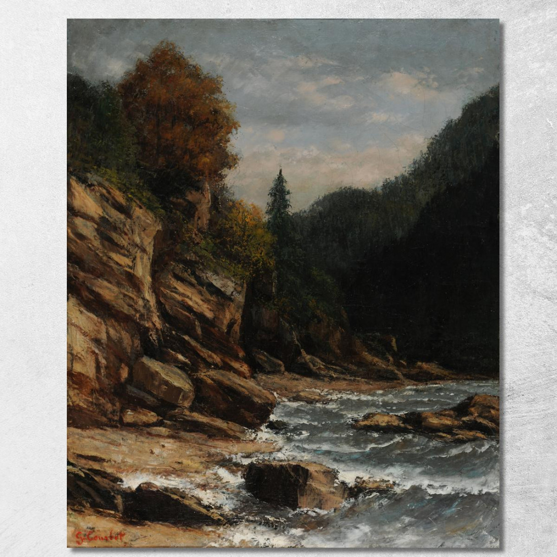 Rive Del Lago Di Ginevra Gustave Courbet cg47 quadro stampato su tela Rive Del Lago Di Ginevra Gustave Courbet cg47 quadro stampato su tela