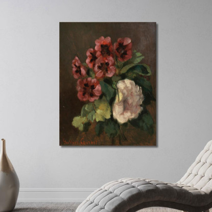 Mazzo Di Fiori Gustave Courbet cg50 quadro stampato su tela