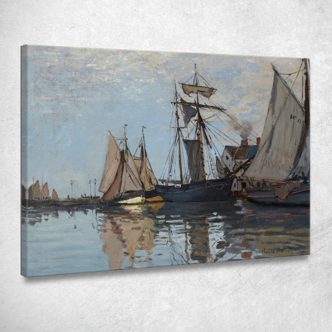 Barche Nel Porto Di Honfleur Claude Monet mnt194 quadro stampato su tela Barche Nel Porto Di Honfleur Claude Monet mnt194 quadro stampato su tela