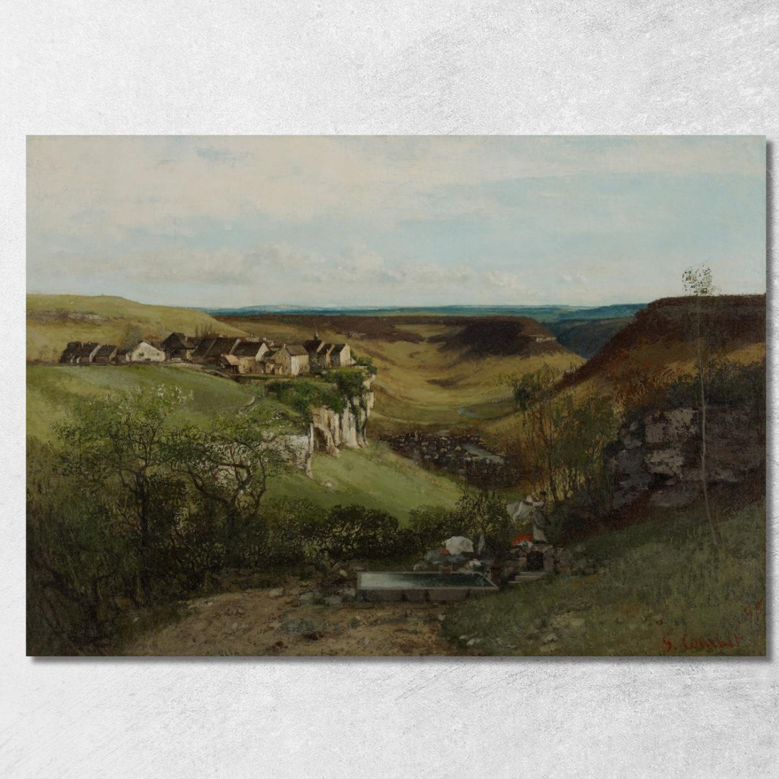 Castello Di Ornans Gustave Courbet cg56 quadro stampato su tela Castello Di Ornans Gustave Courbet cg56 quadro stampato su tela