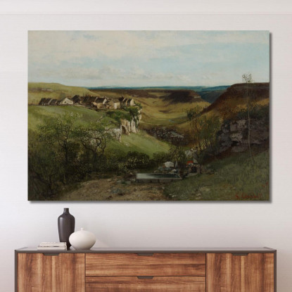 Castello Di Ornans Gustave Courbet cg56 quadro stampato su tela