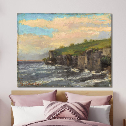Scogliera Dall'Acqua Gustave Courbet cg57 quadro stampato su tela