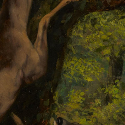 Cervi Nella Foresta Gustave Courbet cg59 quadro stampato su tela