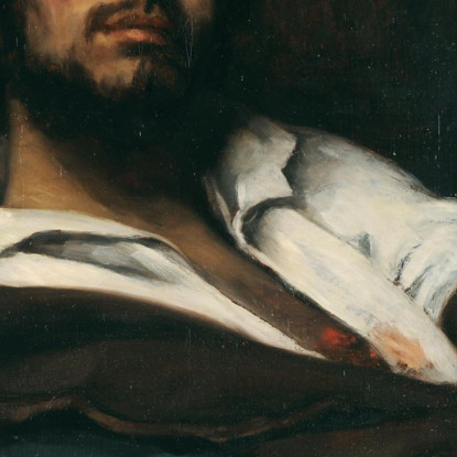 L'Uomo Ferito Gustave Courbet cg61 quadro stampato su tela