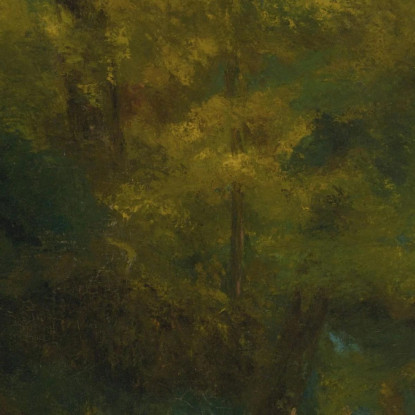 Due Cervi Nella Foresta Gustave Courbet cg63 quadro stampato su tela