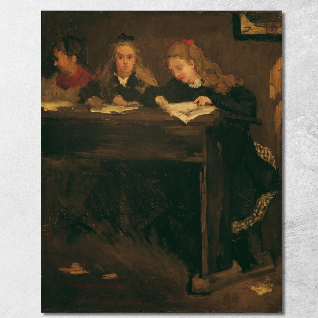 Tre Studentesse Gustave Courbet cg65 quadro stampato su tela Tre Studentesse Gustave Courbet cg65 quadro stampato su tela