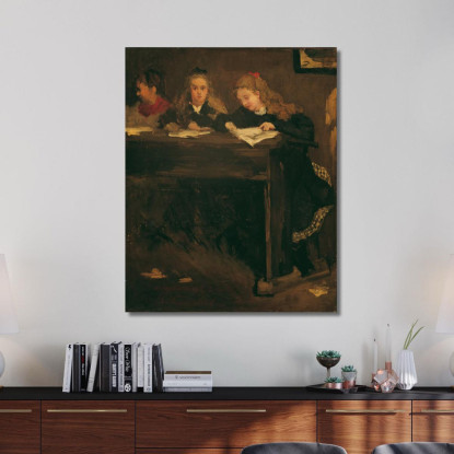 Tre Studentesse Gustave Courbet cg65 quadro stampato su tela