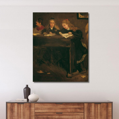 Tre Studentesse Gustave Courbet cg65 quadro stampato su tela