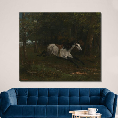 Attraverso Il Cavallo Gustave Courbet cg66 quadro stampato su tela