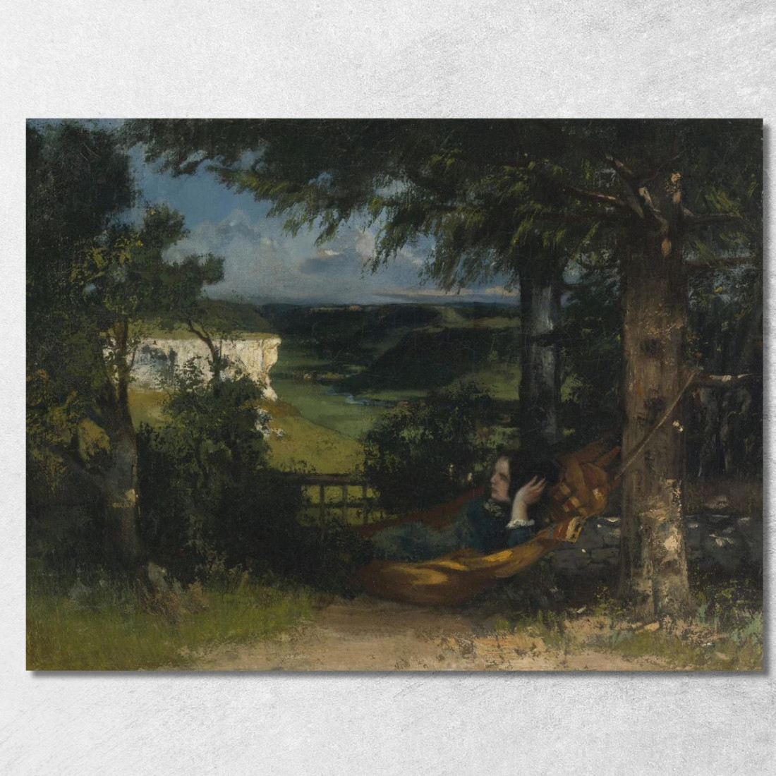 Donna Su Un'Amaca Gustave Courbet cg70 quadro stampato su tela Donna Su Un'Amaca Gustave Courbet cg70 quadro stampato su tela