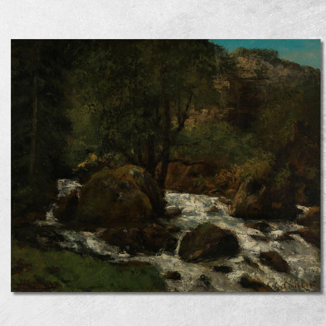 Ruscello Della Foresta Giura Gustave Courbet cg72 quadro stampato su tela Ruscello Della Foresta Giura Gustave Courbet cg72 quadro stampato su tela