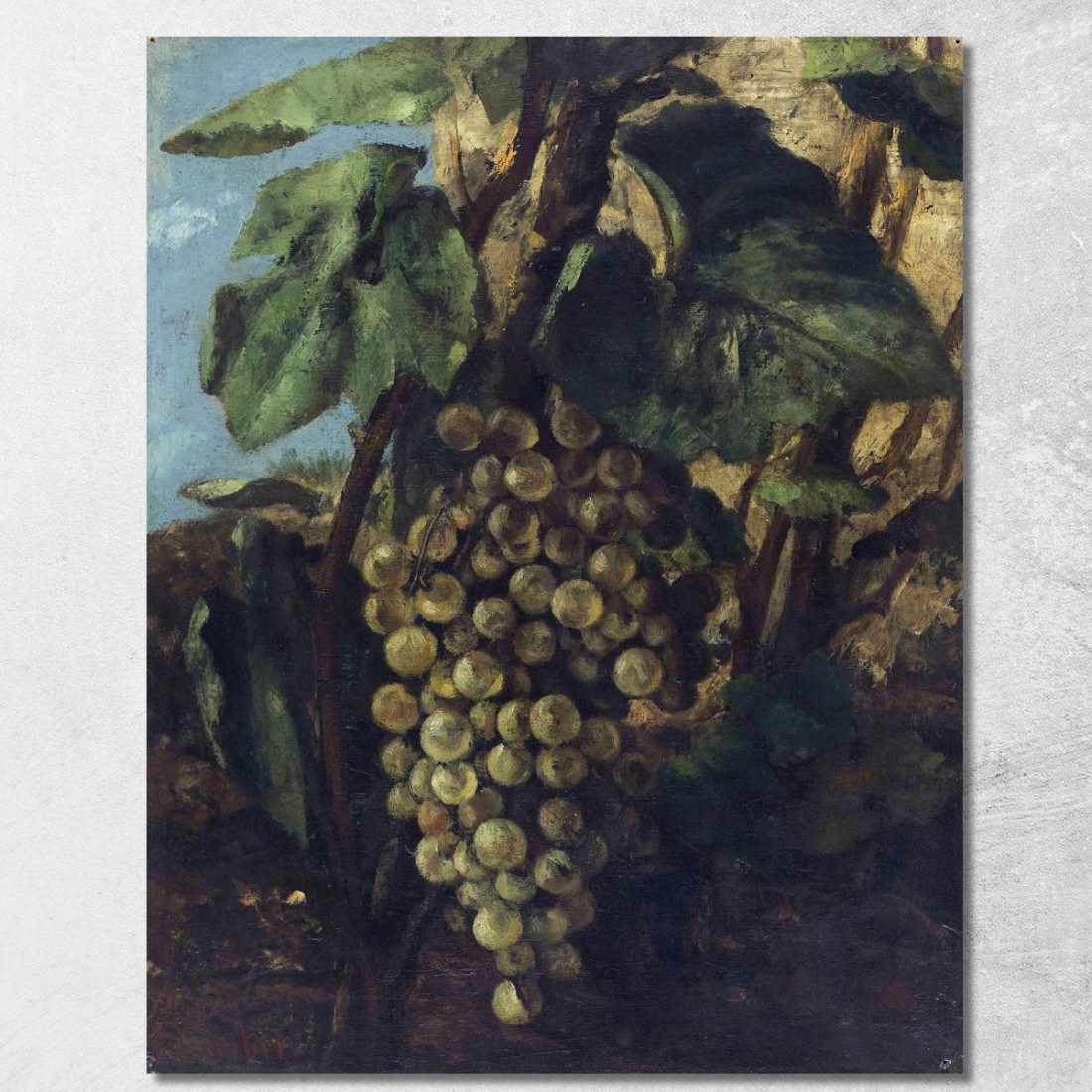Grappolo D'Uva Gustave Courbet cg73 quadro stampato su tela Grappolo D'Uva Gustave Courbet cg73 quadro stampato su tela