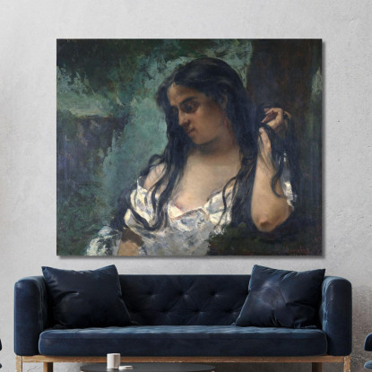 Zingaro In Riflessione Gustave Courbet cg75 quadro stampato su tela