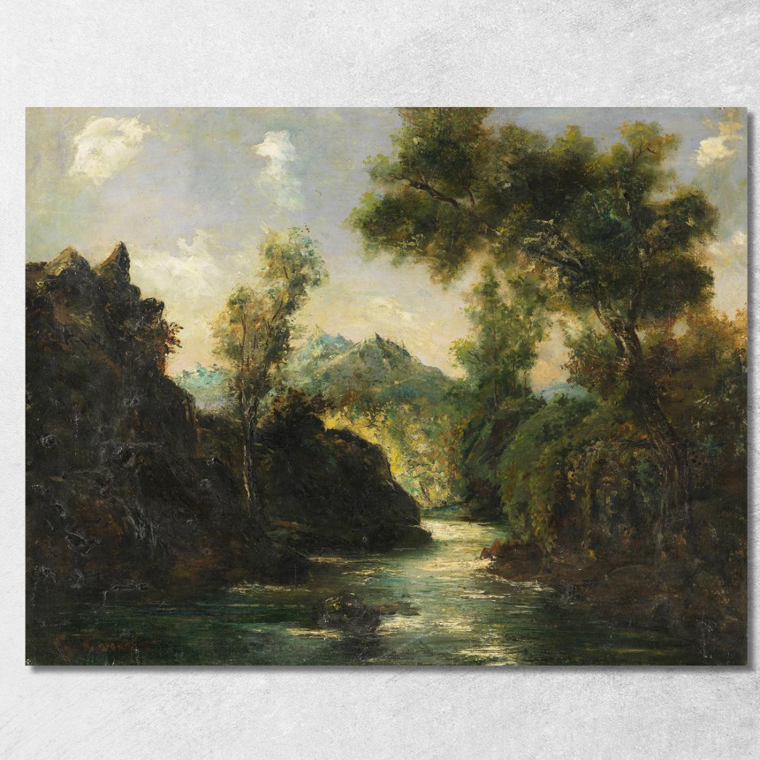 Nelle Alpi Svizzere Gustave Courbet cg79 quadro stampato su tela Nelle Alpi Svizzere Gustave Courbet cg79 quadro stampato su tela