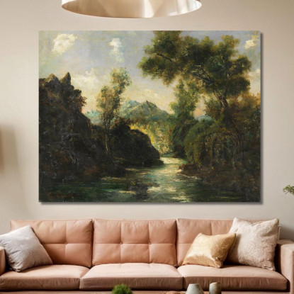 Nelle Alpi Svizzere Gustave Courbet cg79 quadro stampato su tela