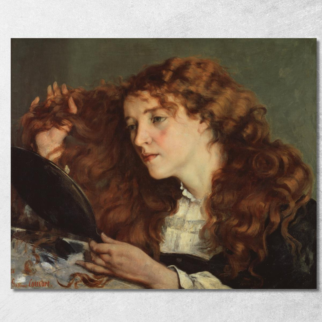 Jo La Bella Ragazza Irlandese Gustave Courbet cg80 quadro stampato su tela Jo La Bella Ragazza Irlandese Gustave Courbet cg80 quadro stampato su tela
