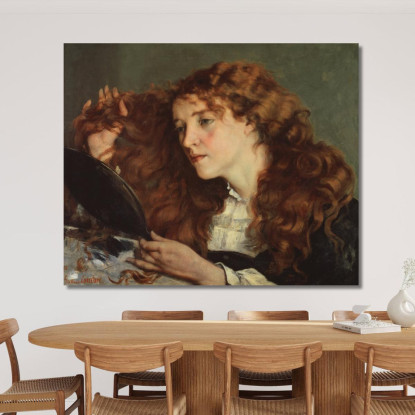 Jo La Bella Ragazza Irlandese Gustave Courbet cg80 quadro stampato su tela