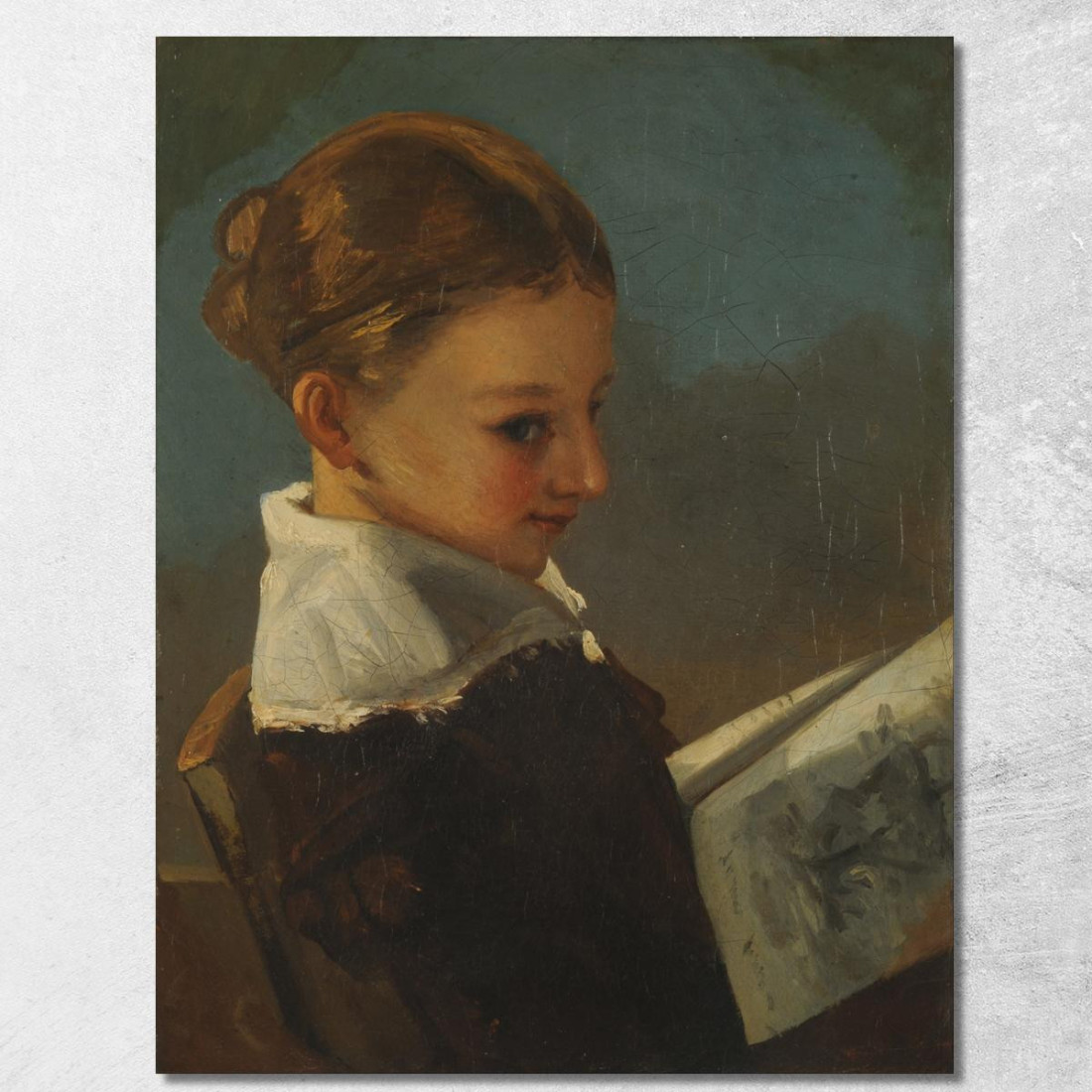 Giulietta Courbet All'Età Di Dieci Anni Gustave Courbet cg81 quadro stampato su tela Giulietta Courbet All'Età Di Dieci Anni Gustave Courbet cg81 quadro stampato su tela