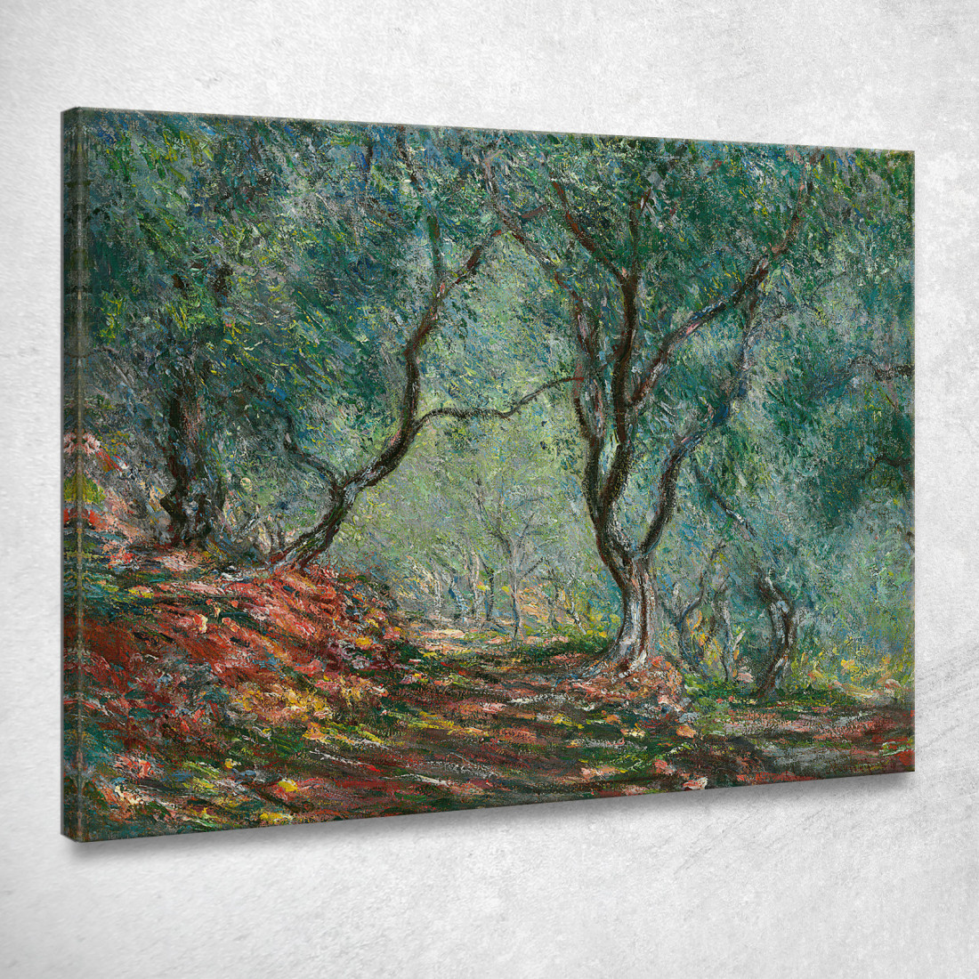 Boschi Di Ulivi Nel Giardino Moreno Claude Monet mnt198 quadro stampato su tela Boschi Di Ulivi Nel Giardino Moreno Claude Monet mnt198 quadro stampato su tela