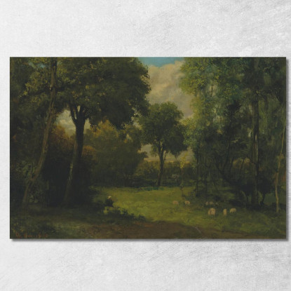 Il Pascolo Gustave Courbet cg84 quadro stampato su tela