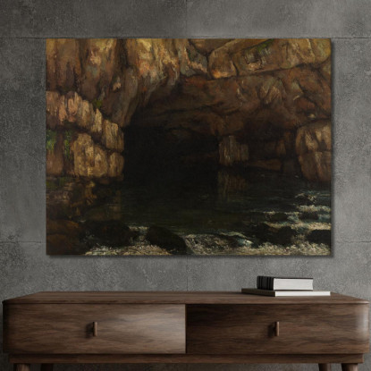 La Fonte Del Loue Gustave Courbet cg89 quadro stampato su tela