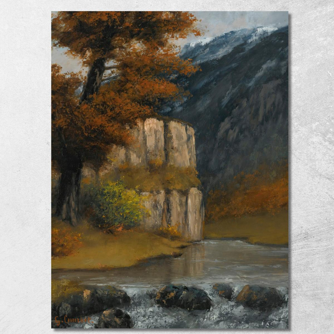 Paesaggio Vicino A Ornans Gustave Courbet cg92 quadro stampato su tela Paesaggio Vicino A Ornans Gustave Courbet cg92 quadro stampato su tela