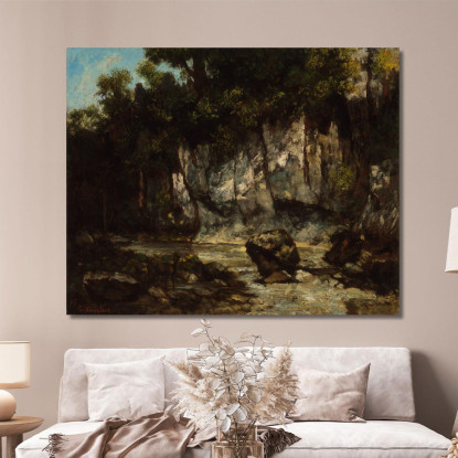 Paesaggio Con Cervo Gustave Courbet cg95 quadro stampato su tela